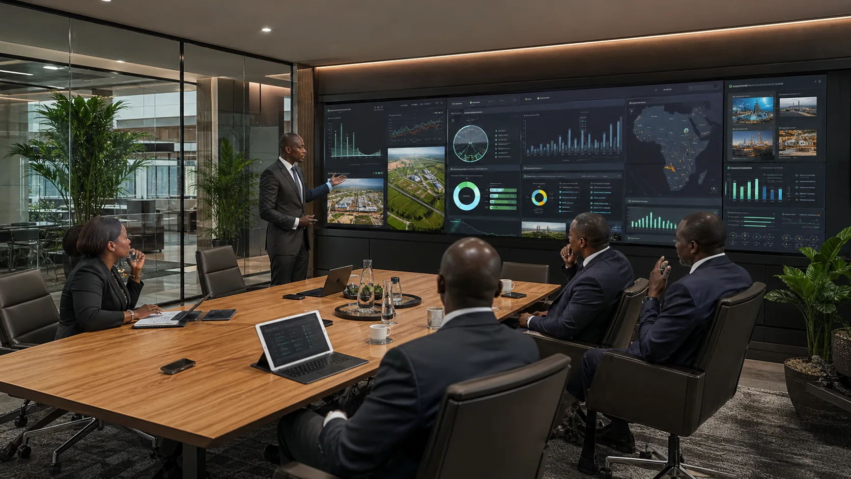 Conceptual investor and executive reporting room for Kgatleng Agropark
