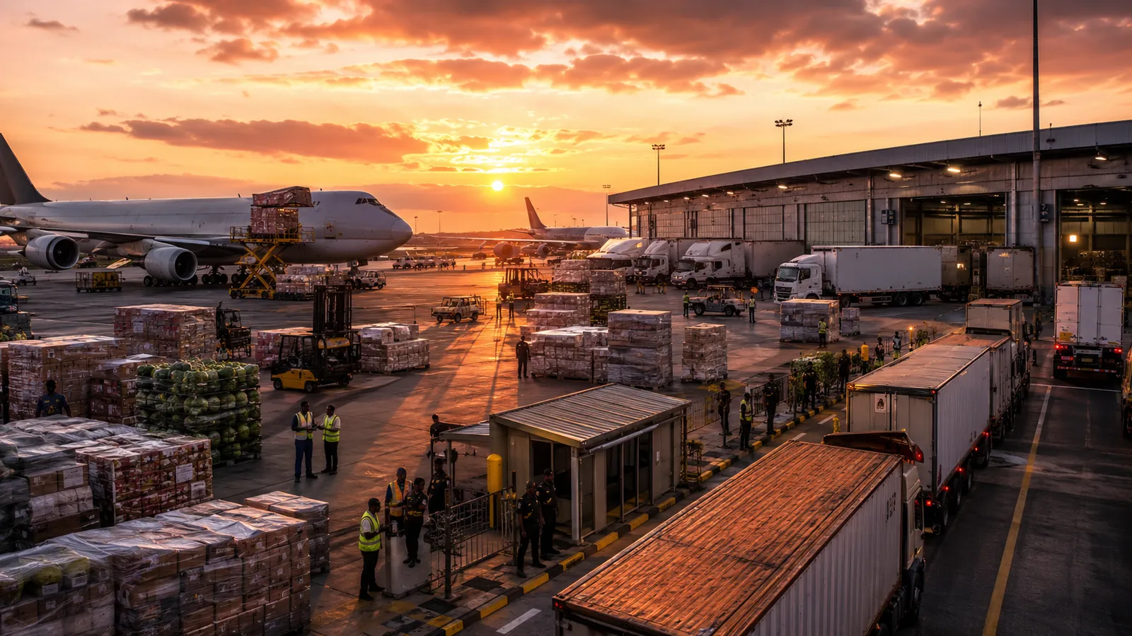 Illustrative food logistics and cargo operating environment